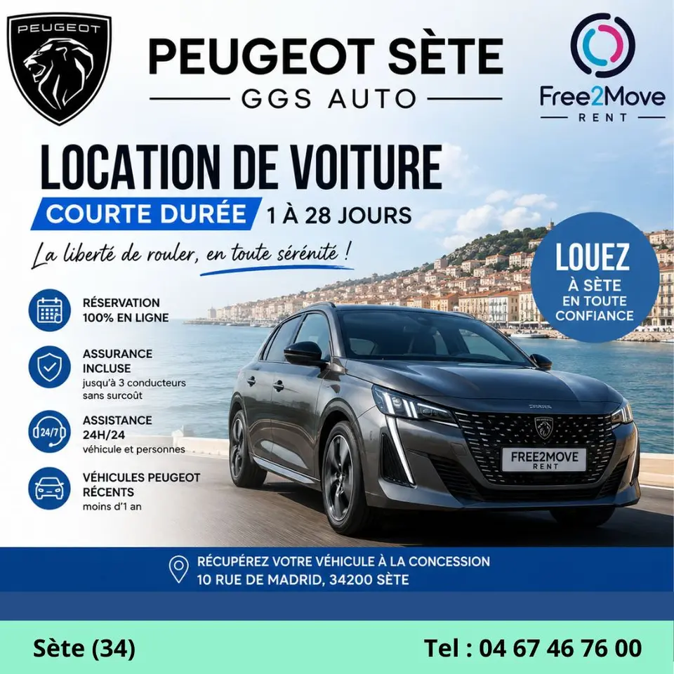 Location de voiture à Sète (34)