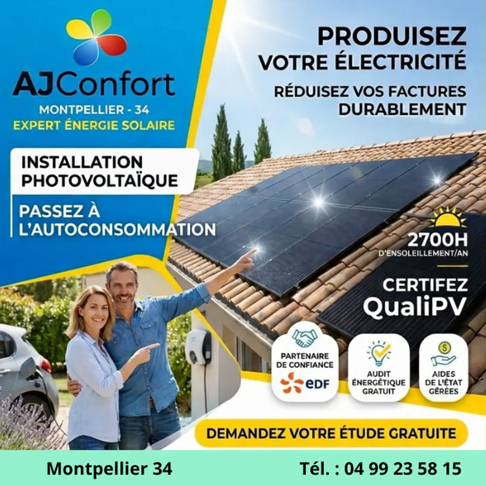 Photovoltaïque à Mauguio AJ Confort
