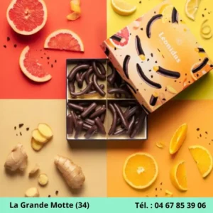 Créations fruitées de la Chocolaterie Leonidas au Grau-du-Roi 30