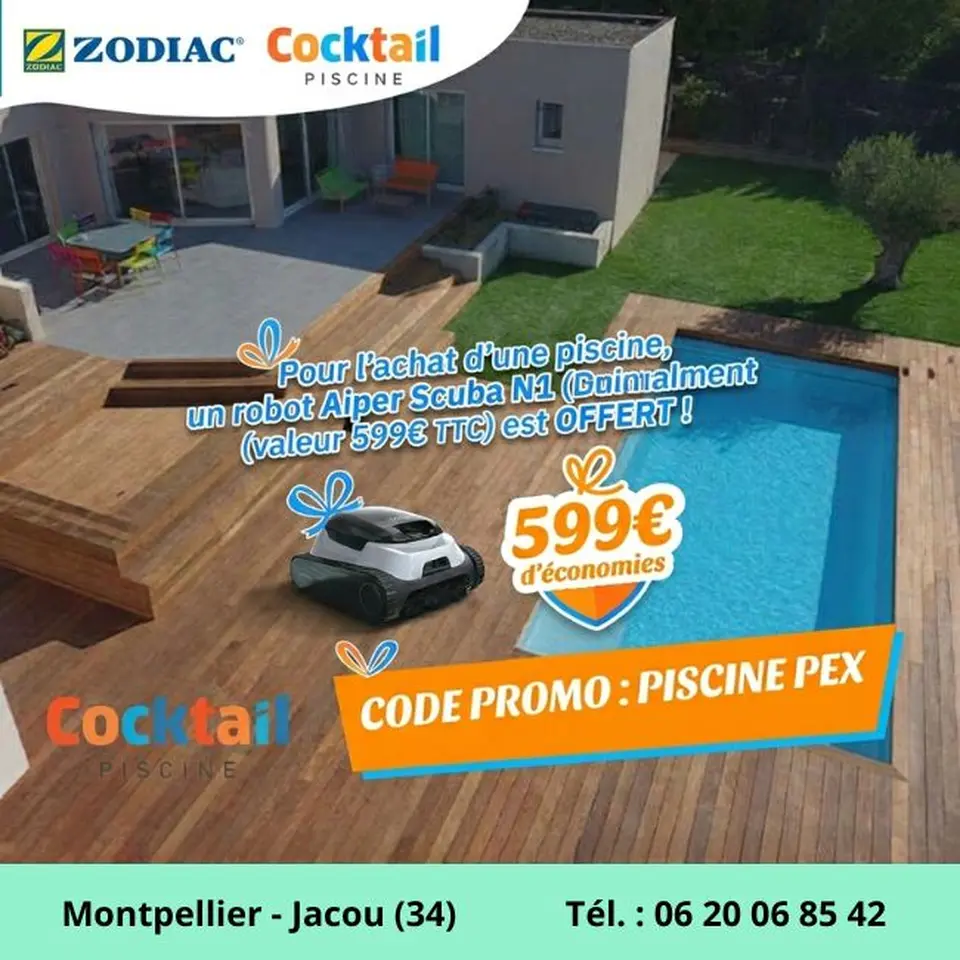 offre sur la contruction de piscine à Montpellier avec Cocktail Piscine