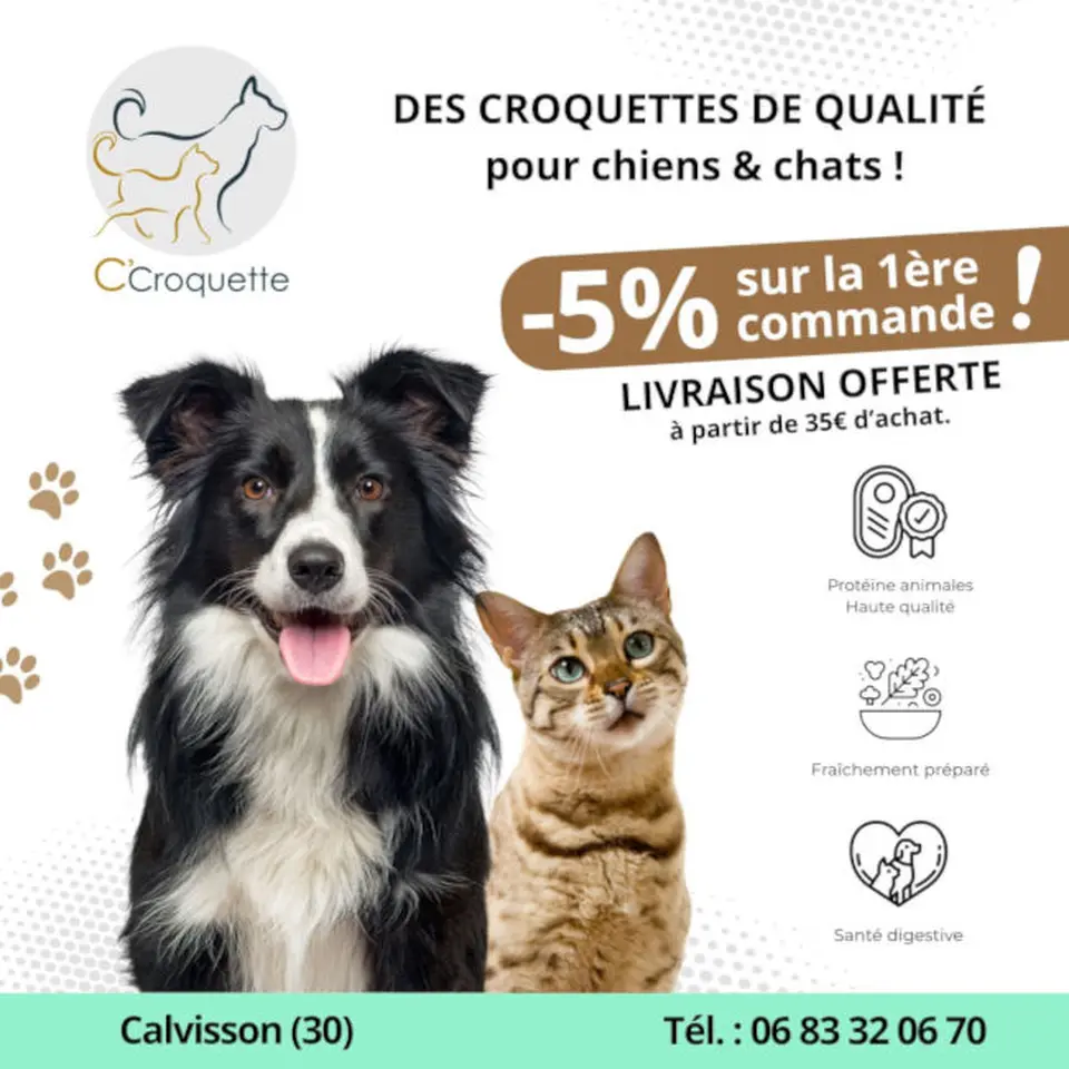 photo de croquette chien chat sommieres 30