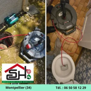 photo de debouchage de canalisations montpellier 34