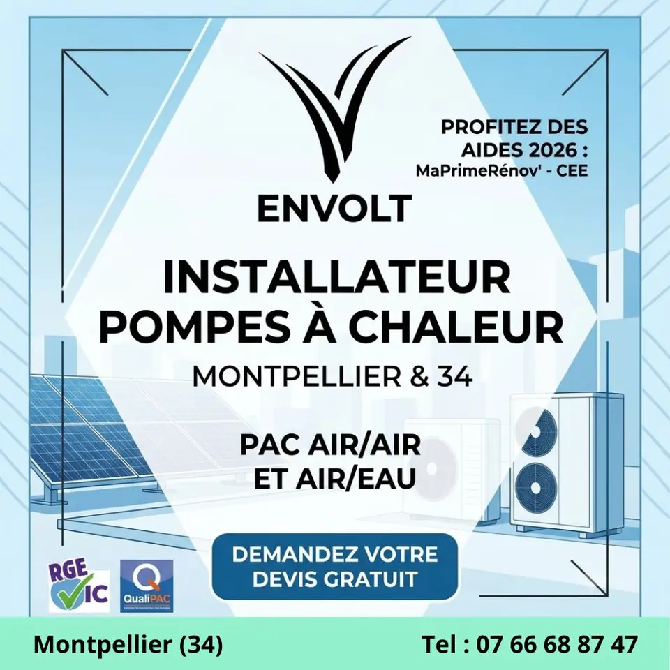 photo de installateur pompes a chaleur montpellier 34