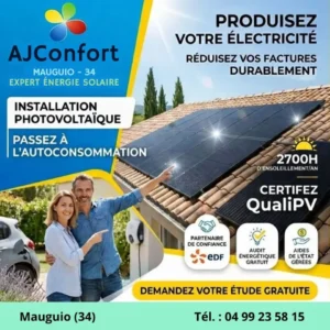 AJ Confort, entreprise d'installation photovoltaïque à Mauguio (34)