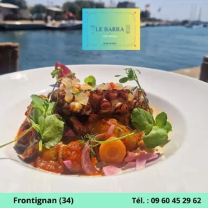 Bannière du restaurant O Loup Thau Quai avec un plat savoureux représenté