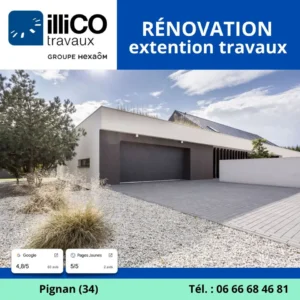 photo de renovation extension travaux pignan 34
