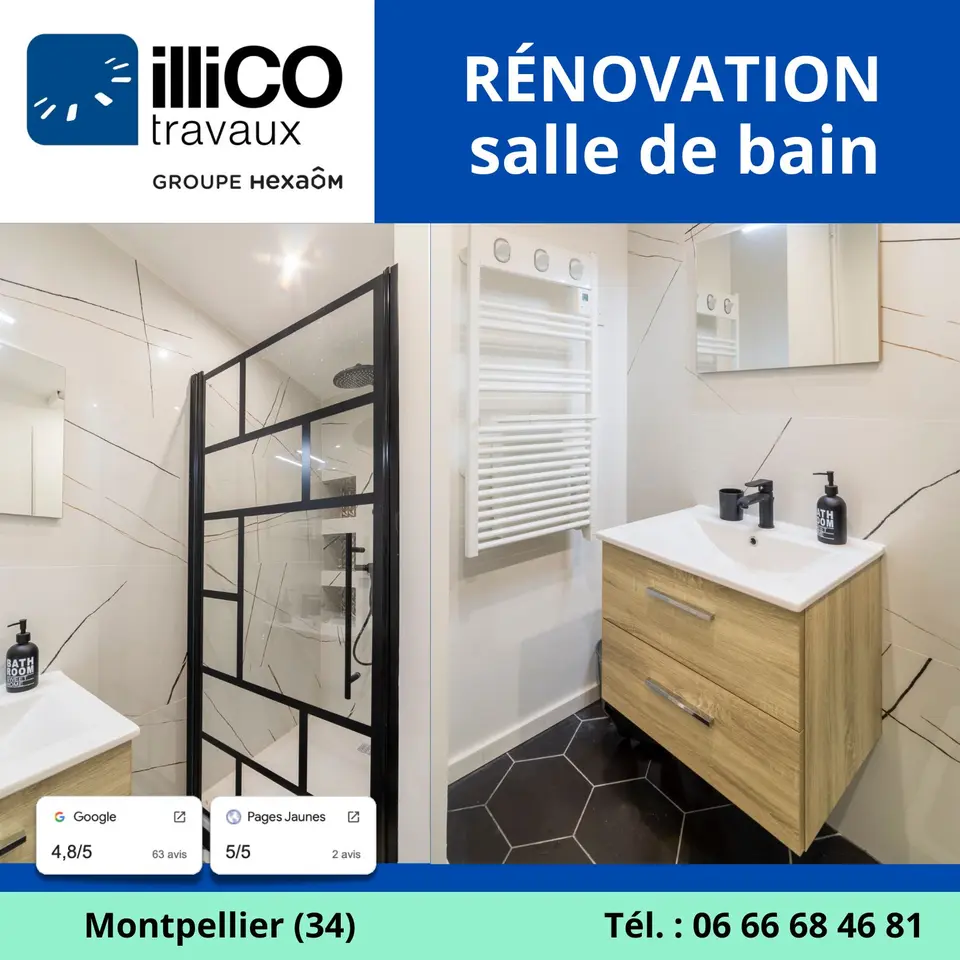 photo de renovation salle de bain montpellier 34 illico